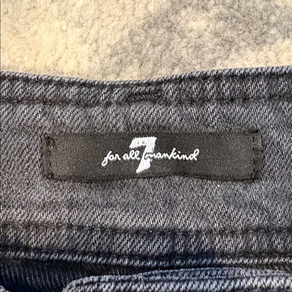 7 For All Mankind Black Wash Jeans - Picture 8 of 12